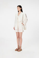 White Linen Blazer