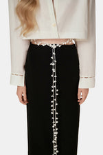 White Convallaria Black Skirt