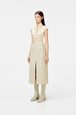 Mint Tweed A-Line Skirt