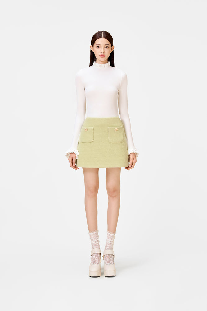 Mint Knit Mini Skirt