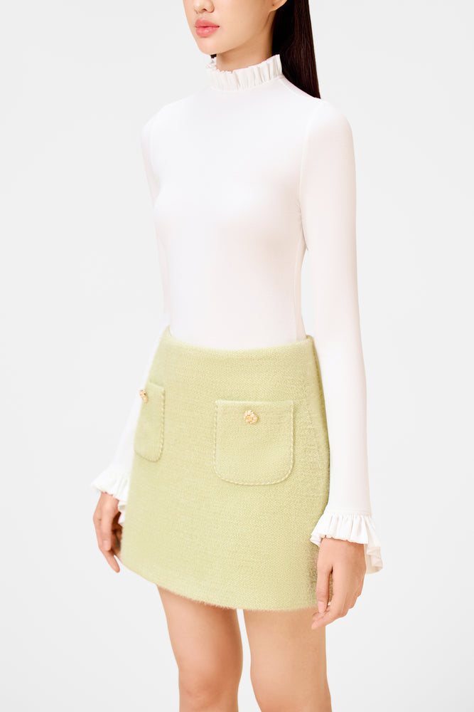 Mint Knit Mini Skirt