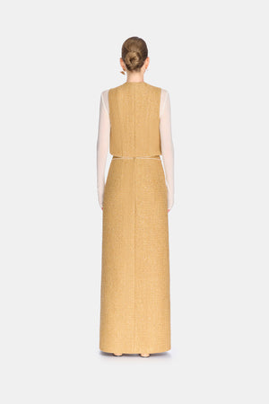 Gold Harmonia Tweed Dress