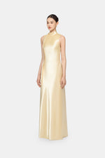 Gold Sleeveless Silk Dress