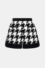 Quần short Houndstooth màu đen