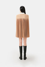 Camel Pleated Cape