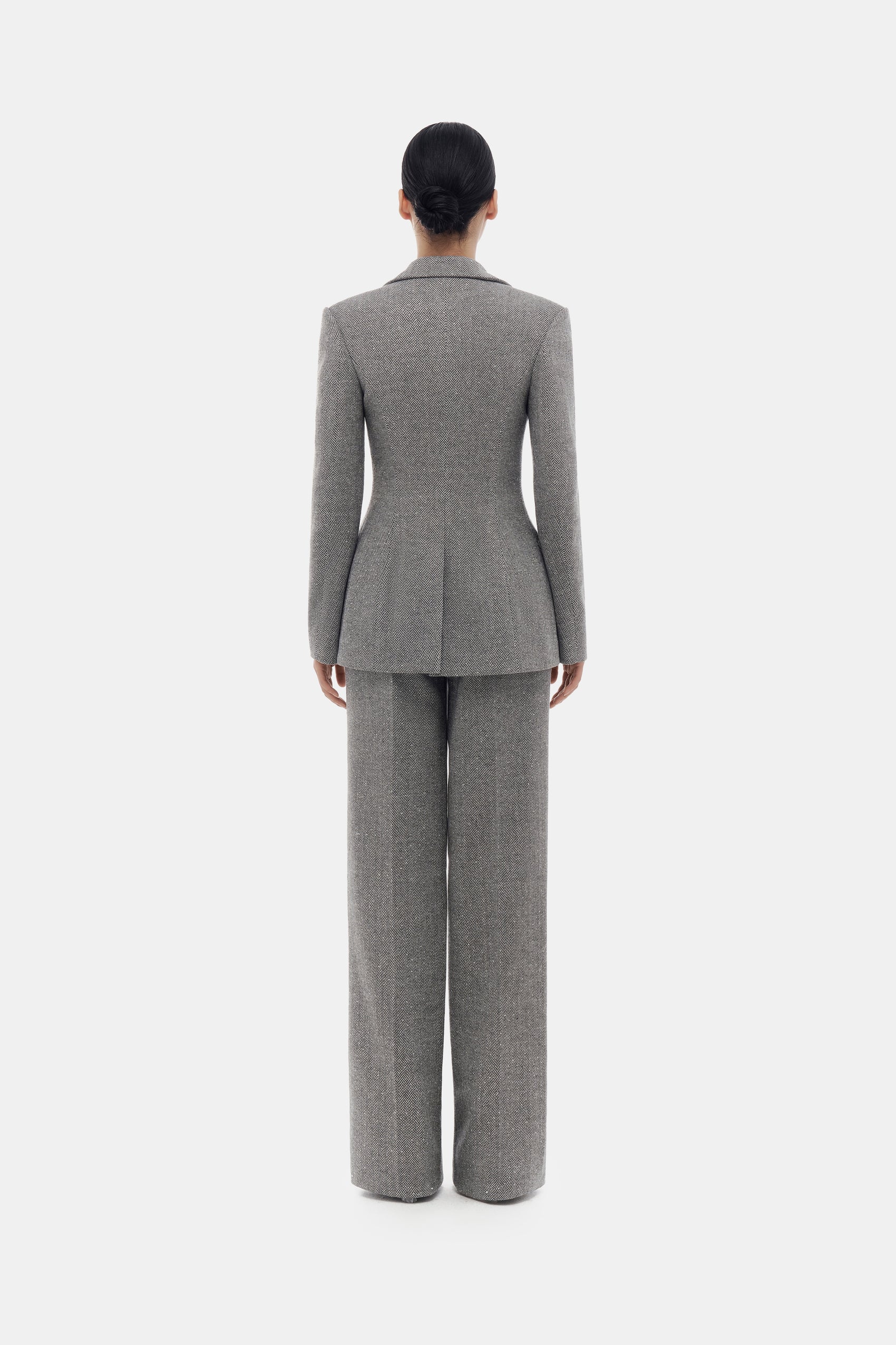 Grey Harringbon Pants