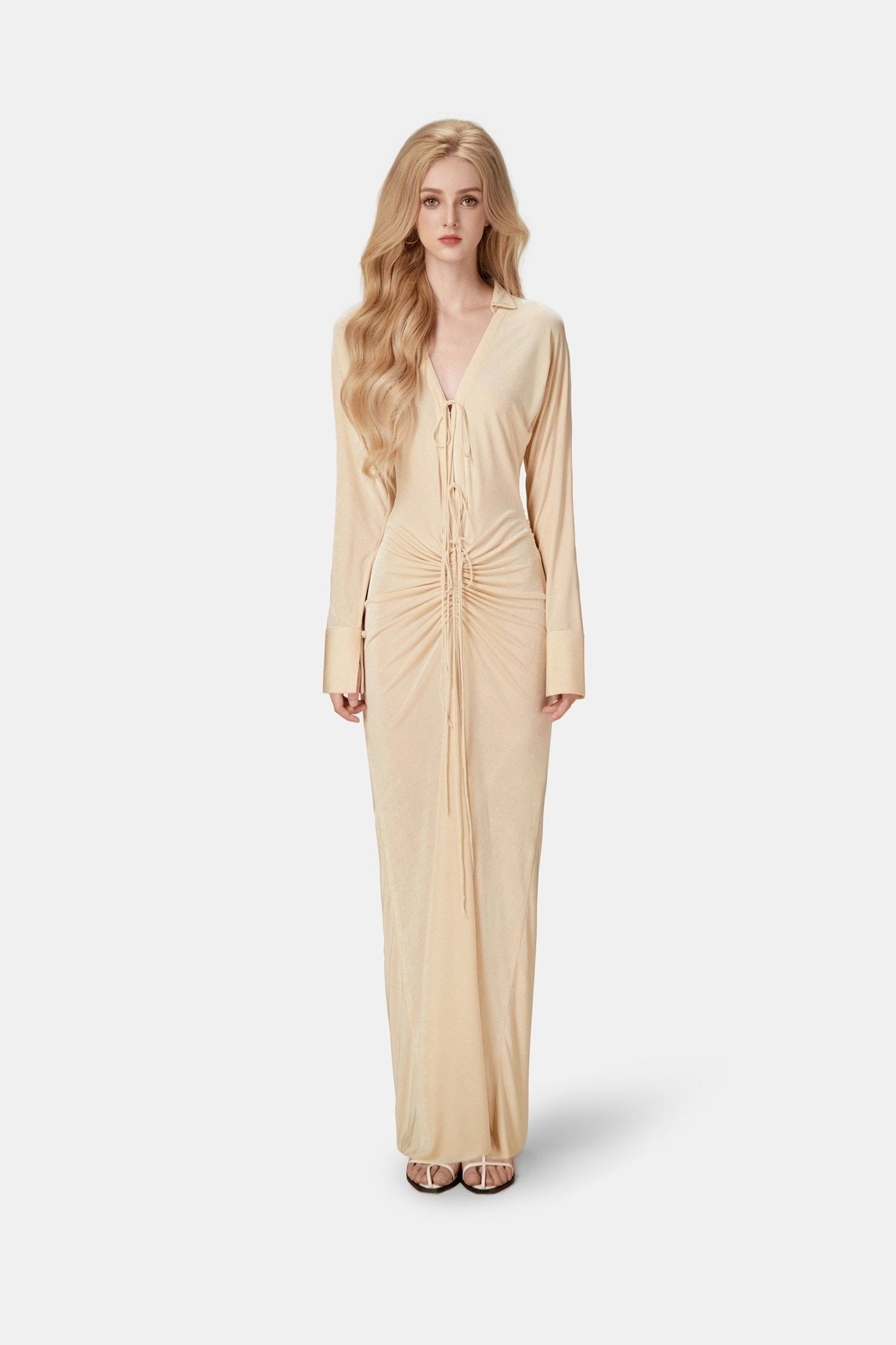 Apricot Jersey Maxi Dress - Montsand