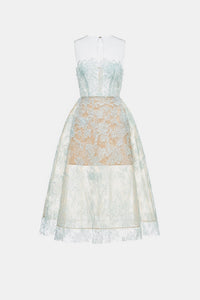 Baby Blue Beaded Lace Dress - Montsand