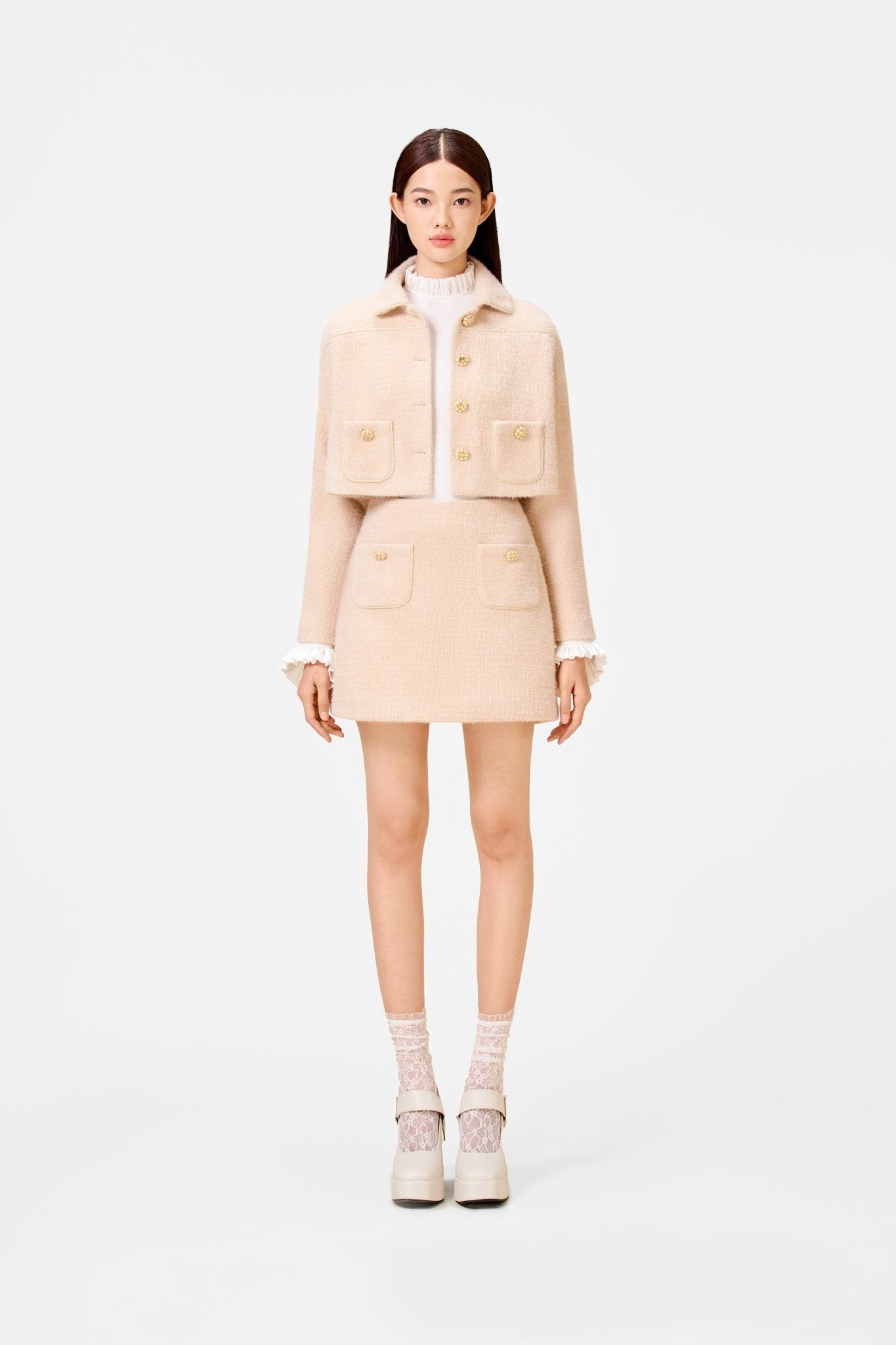 Baby Pink Knit Jacket - Montsand