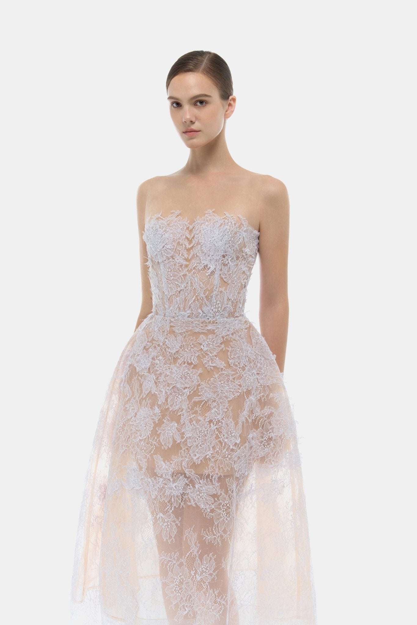 Baby Violet Beaded Lace Dress - Montsand