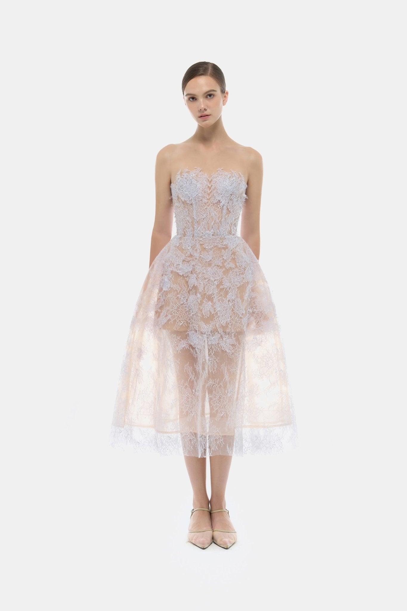 Baby Violet Beaded Lace Dress - Montsand