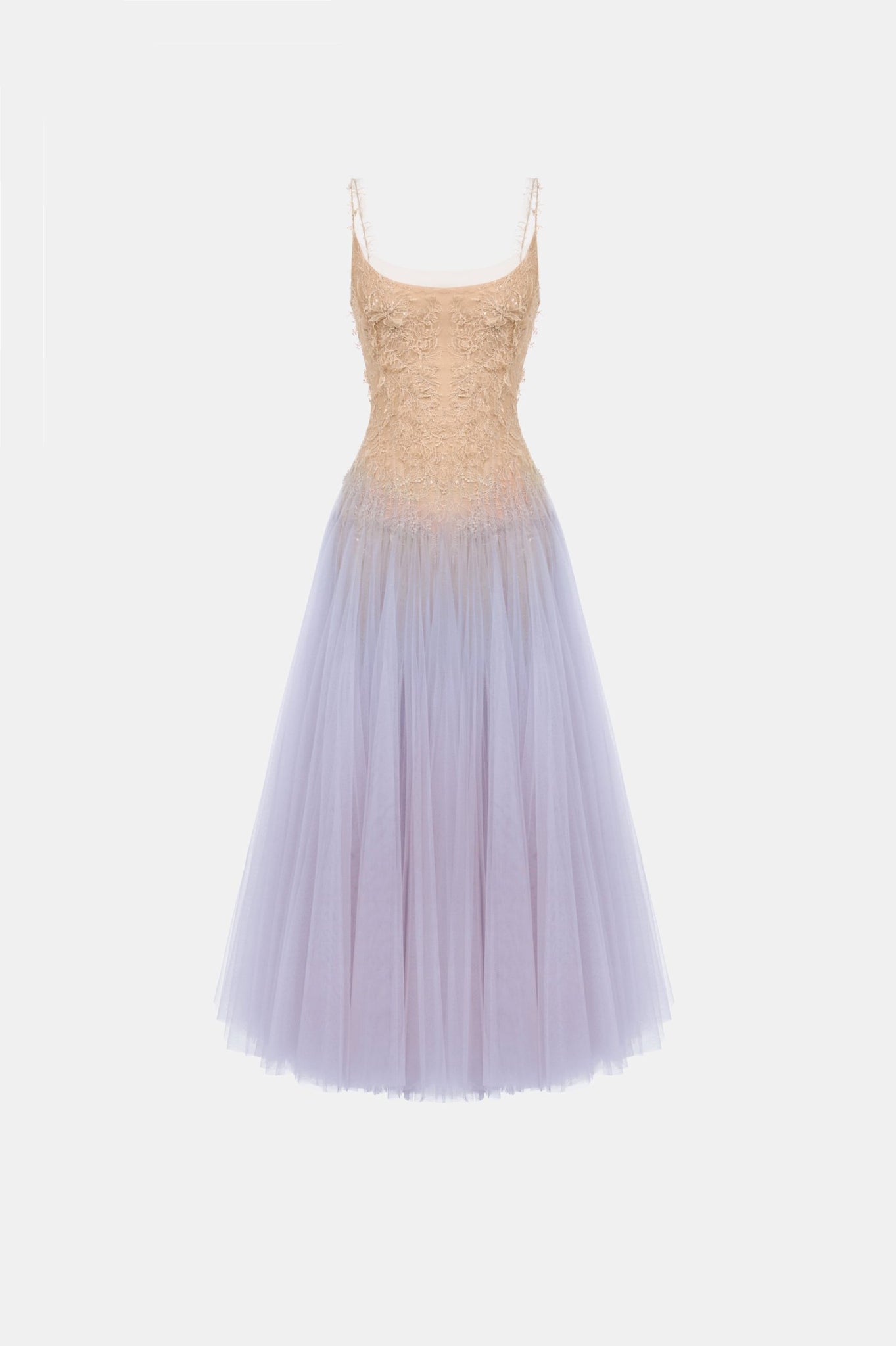Baby Violet Ombre Lace Midi Dress - Montsand