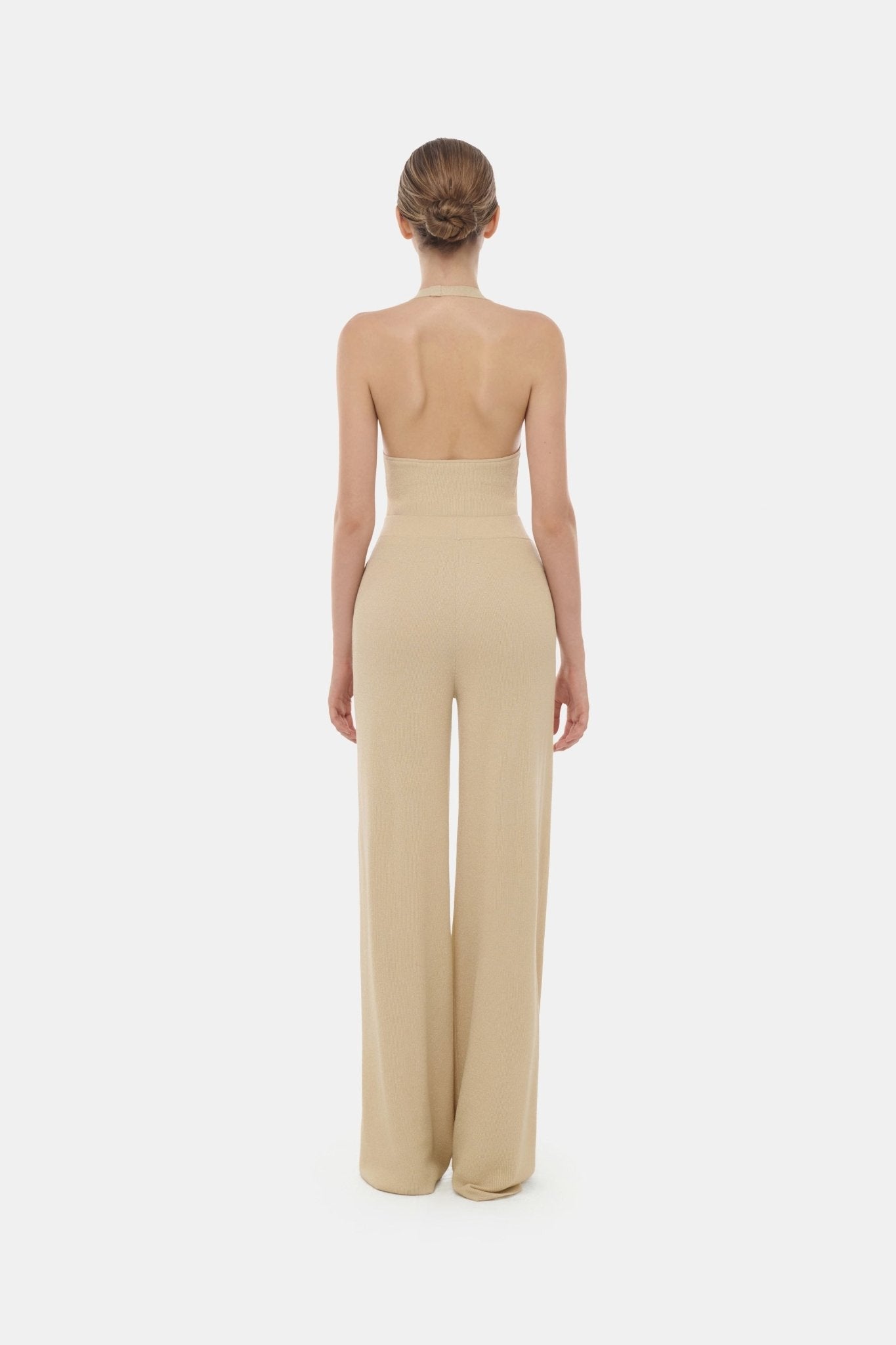 Beige Deep - V Halter Top - Montsand