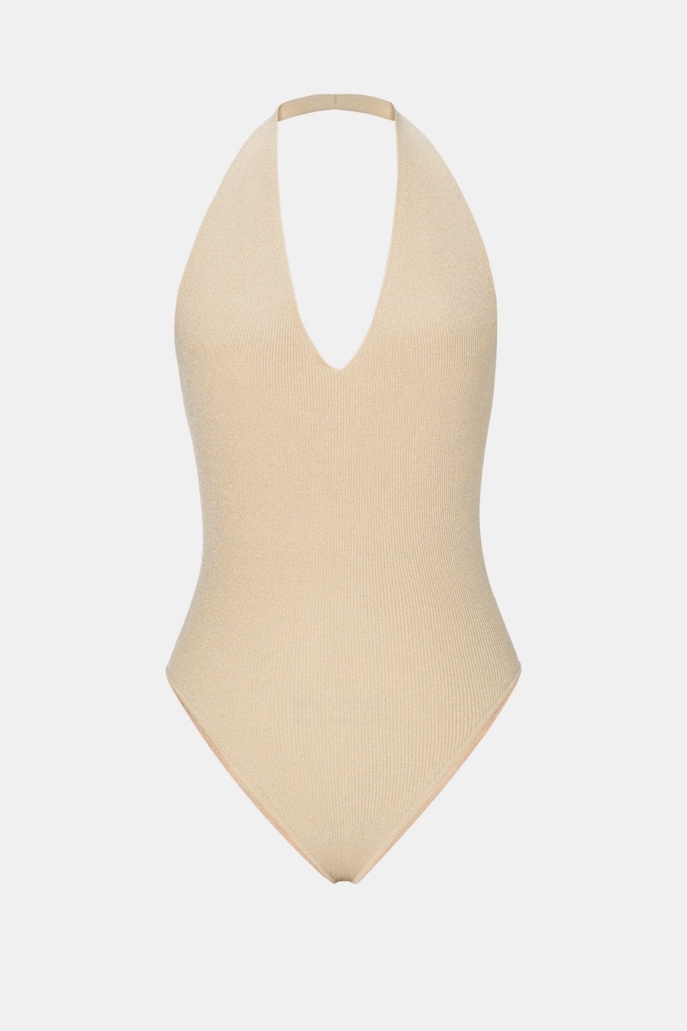 Beige Deep - V Halter Top - Montsand