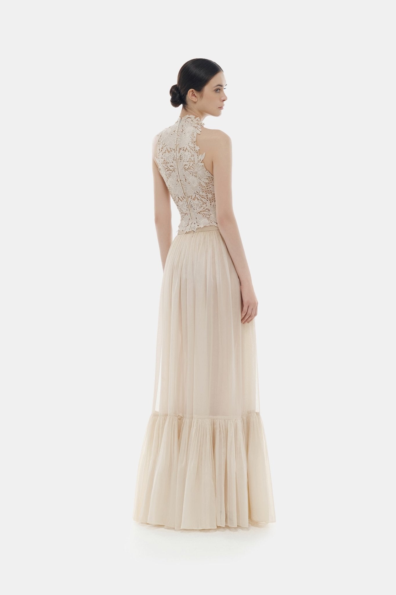 Beige Layered Maxi Skirt Skirts Montsand