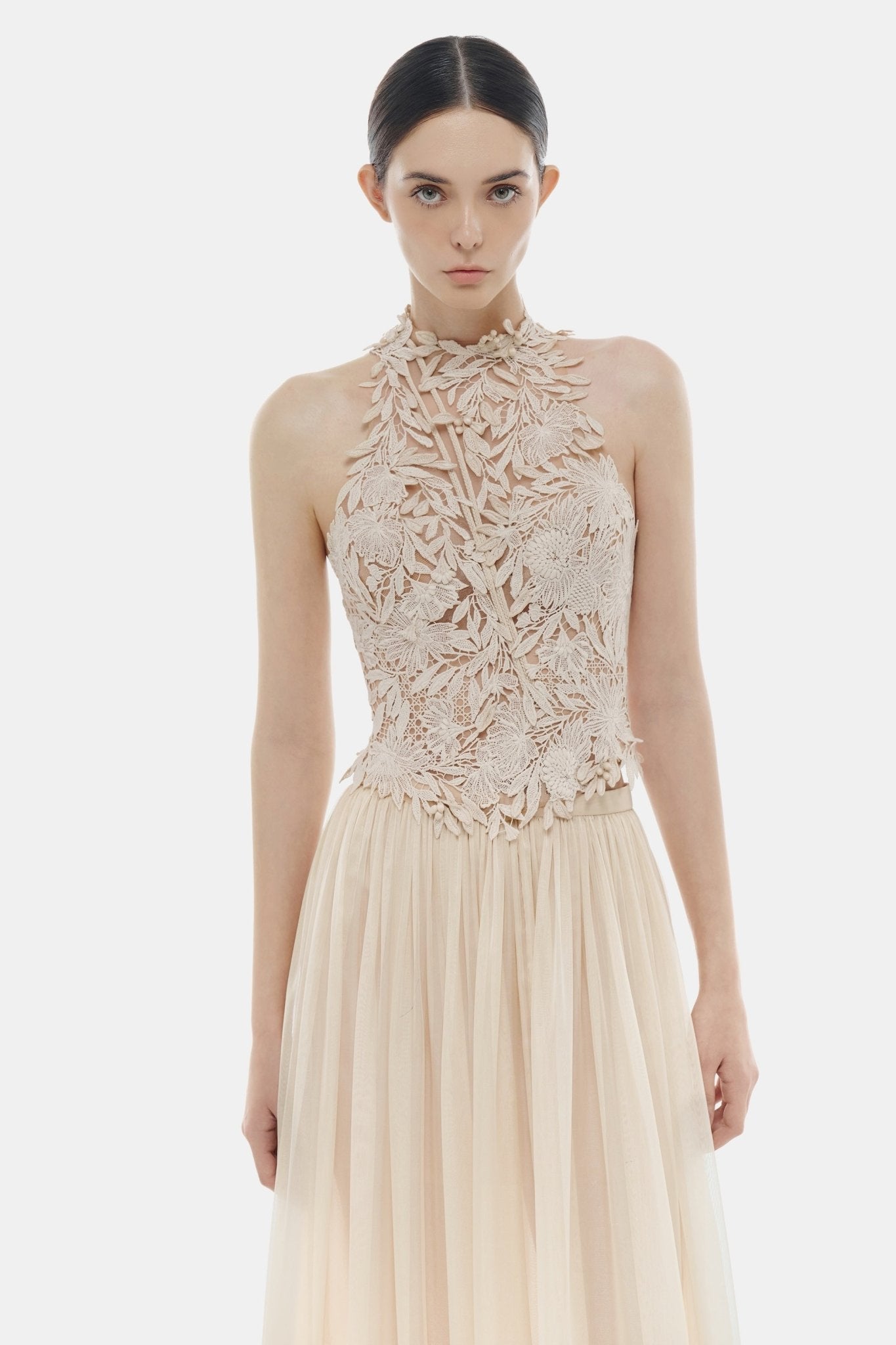 Beige Layered Maxi Skirt Skirts Montsand