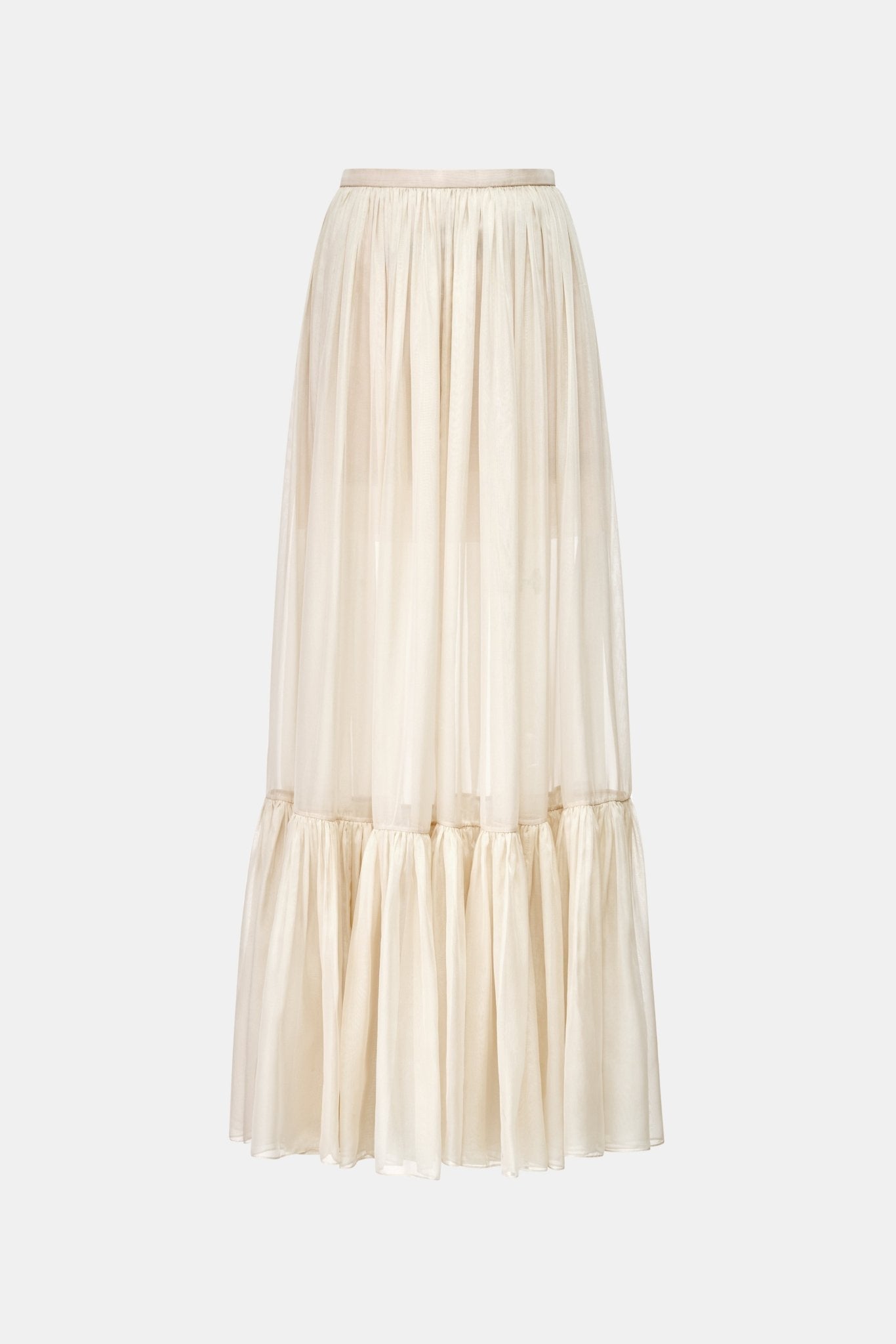 Beige Layered Maxi Skirt Skirts Montsand