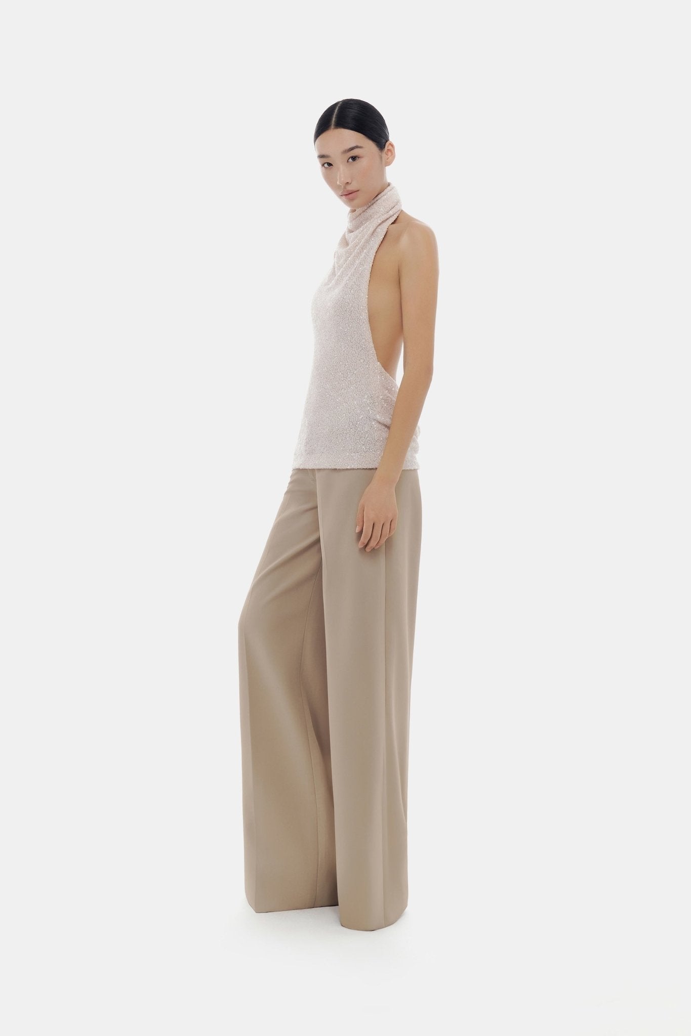 Beige Loose Trousers - Montsand
