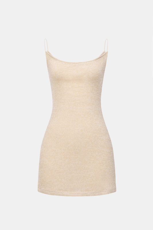 Beige Off - shoulder Floral Dress - Montsand