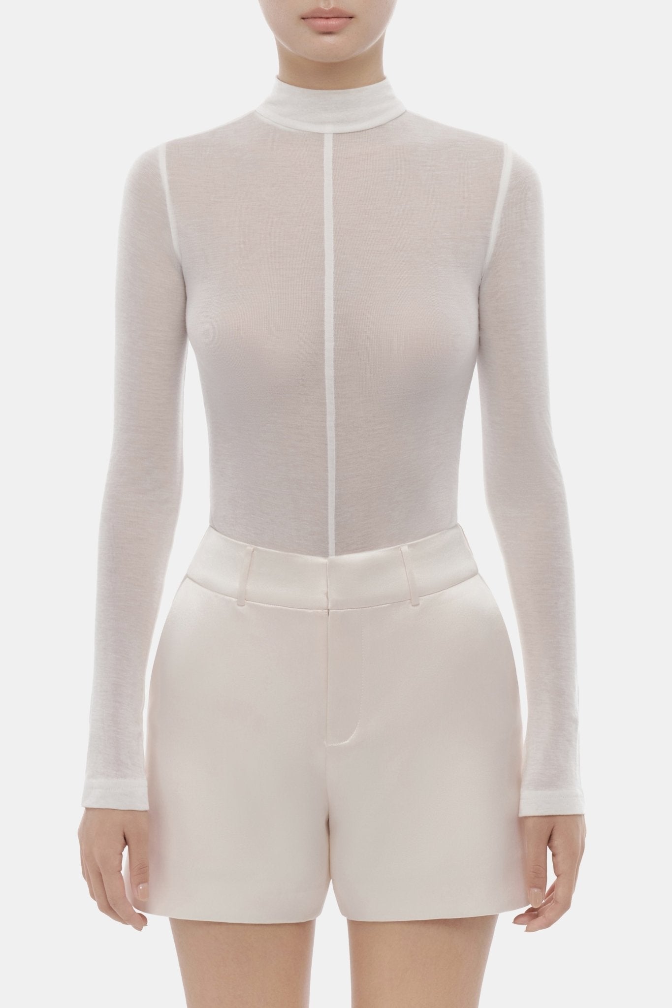 Beige Silk Shorts - Montsand