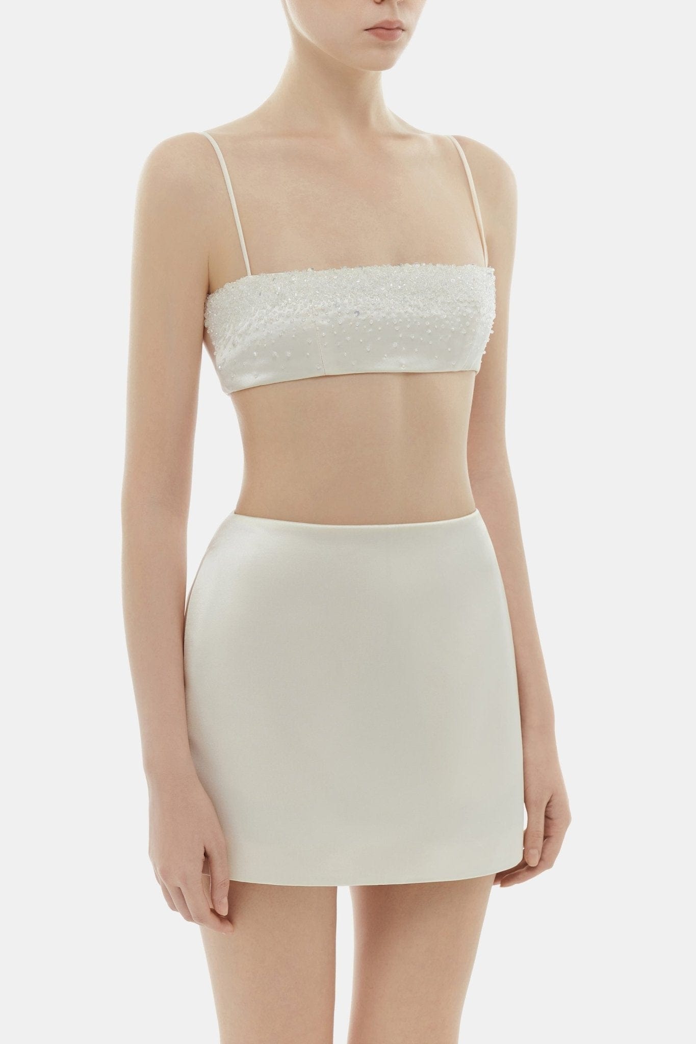 Beige Silk Skirt - Montsand