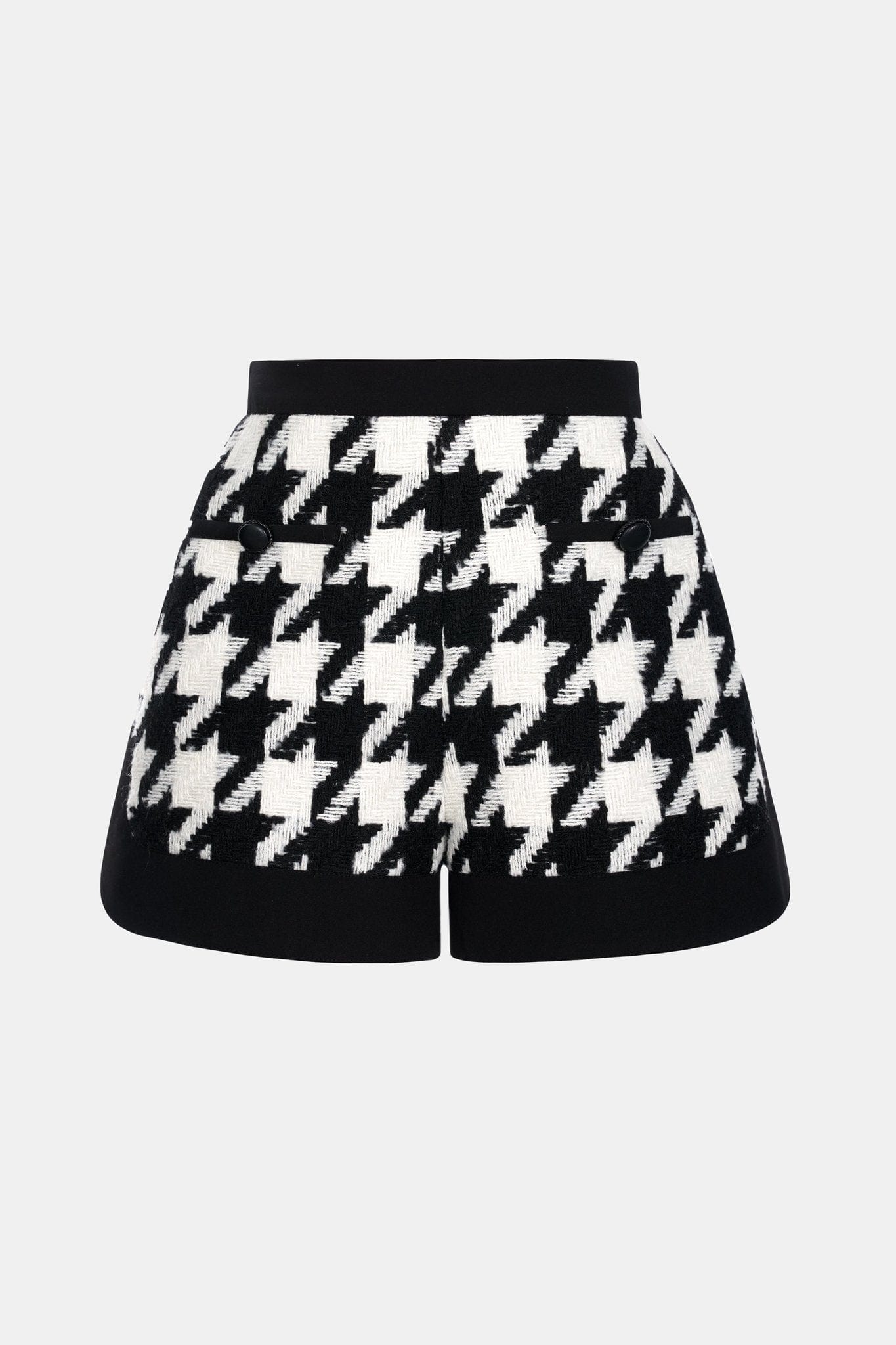 Black and White Houndstooth Shorts - Montsand