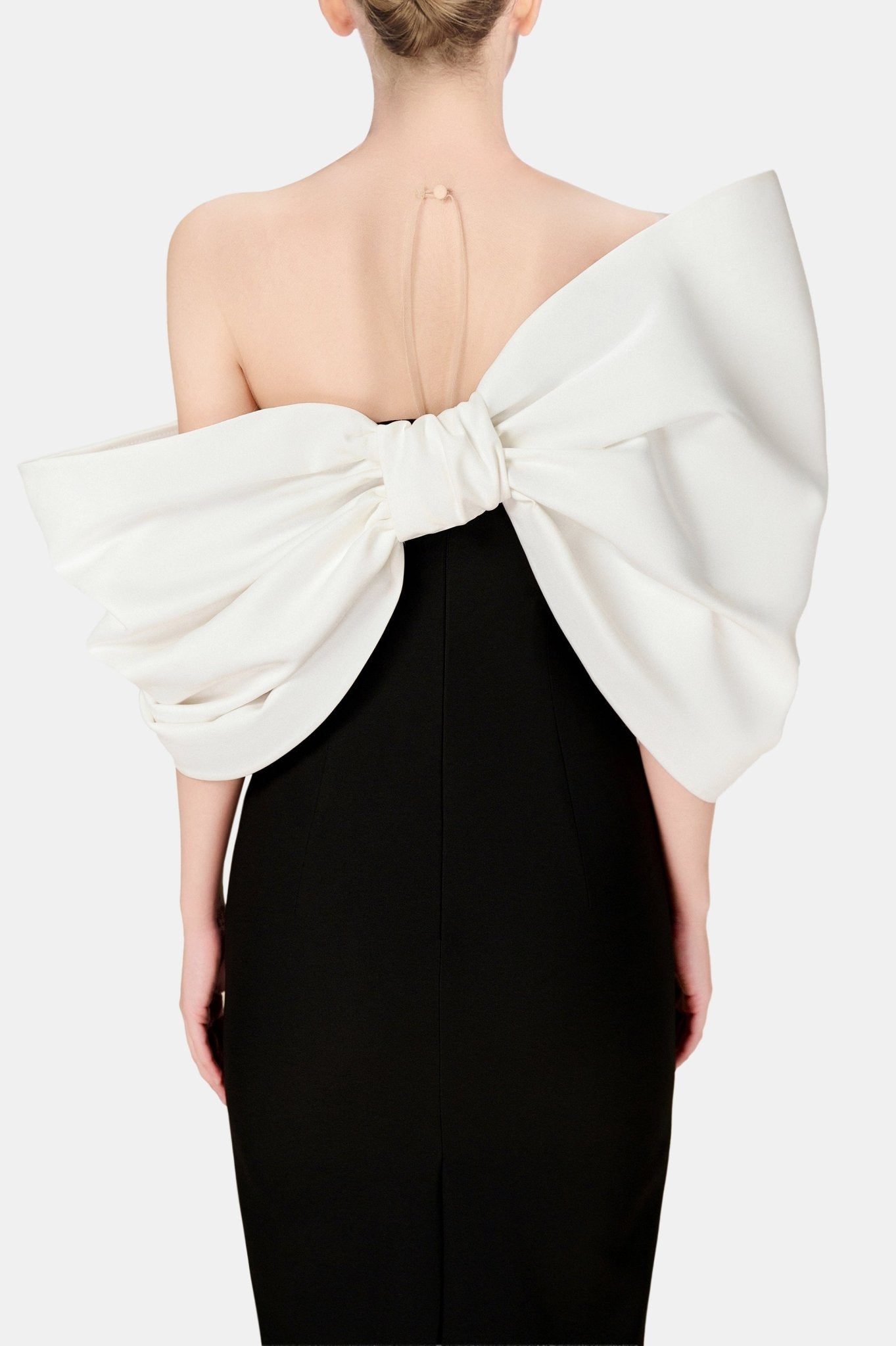 white dress black bow Black Big Bow Dress XS