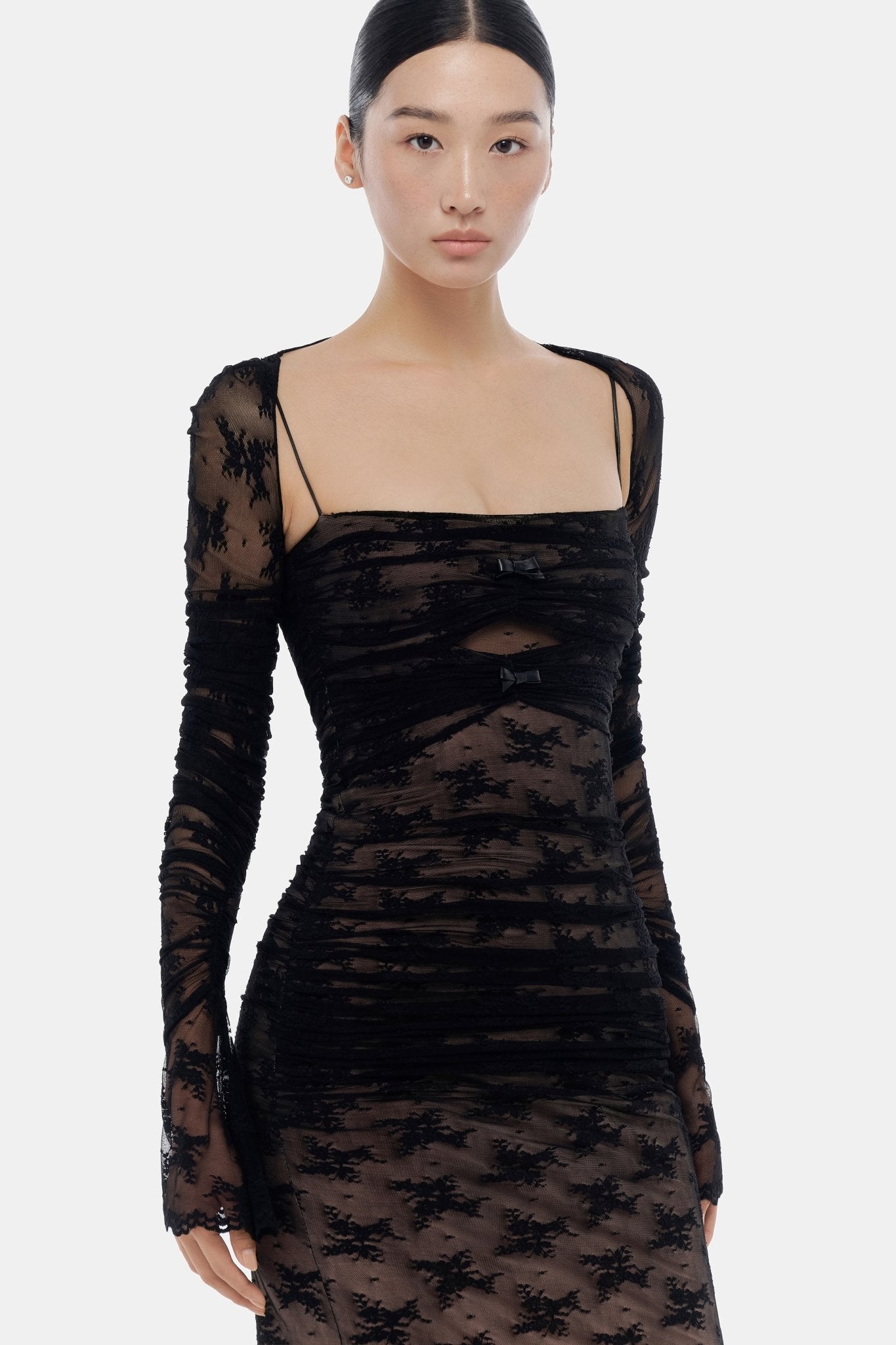 Black Bow Cut Out Laces Dress XL Black Bow Cut Out Laces Dress XL