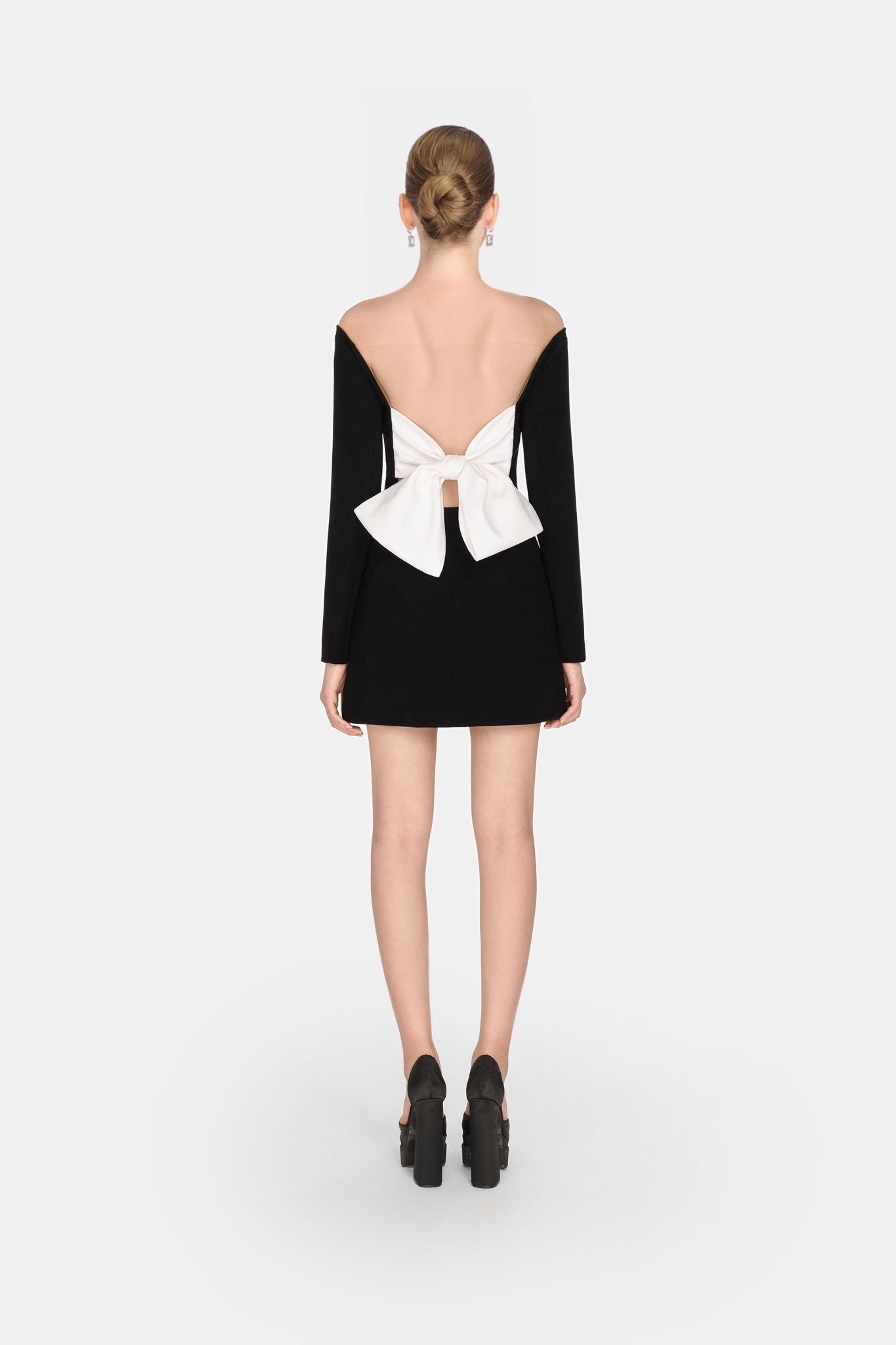 Black Bow Mini Dress - Montsand