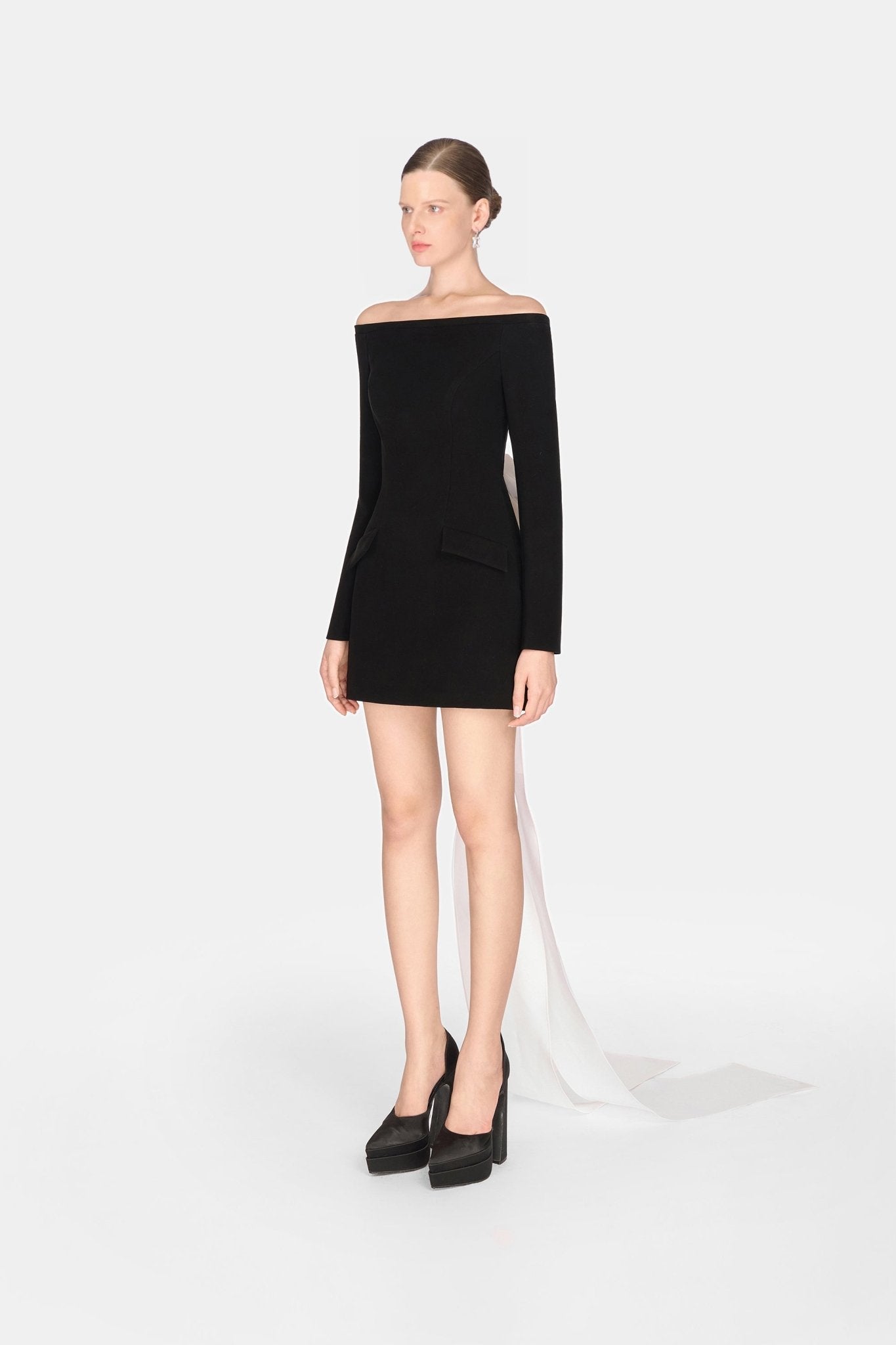 Black Bow Mini Dress - Montsand