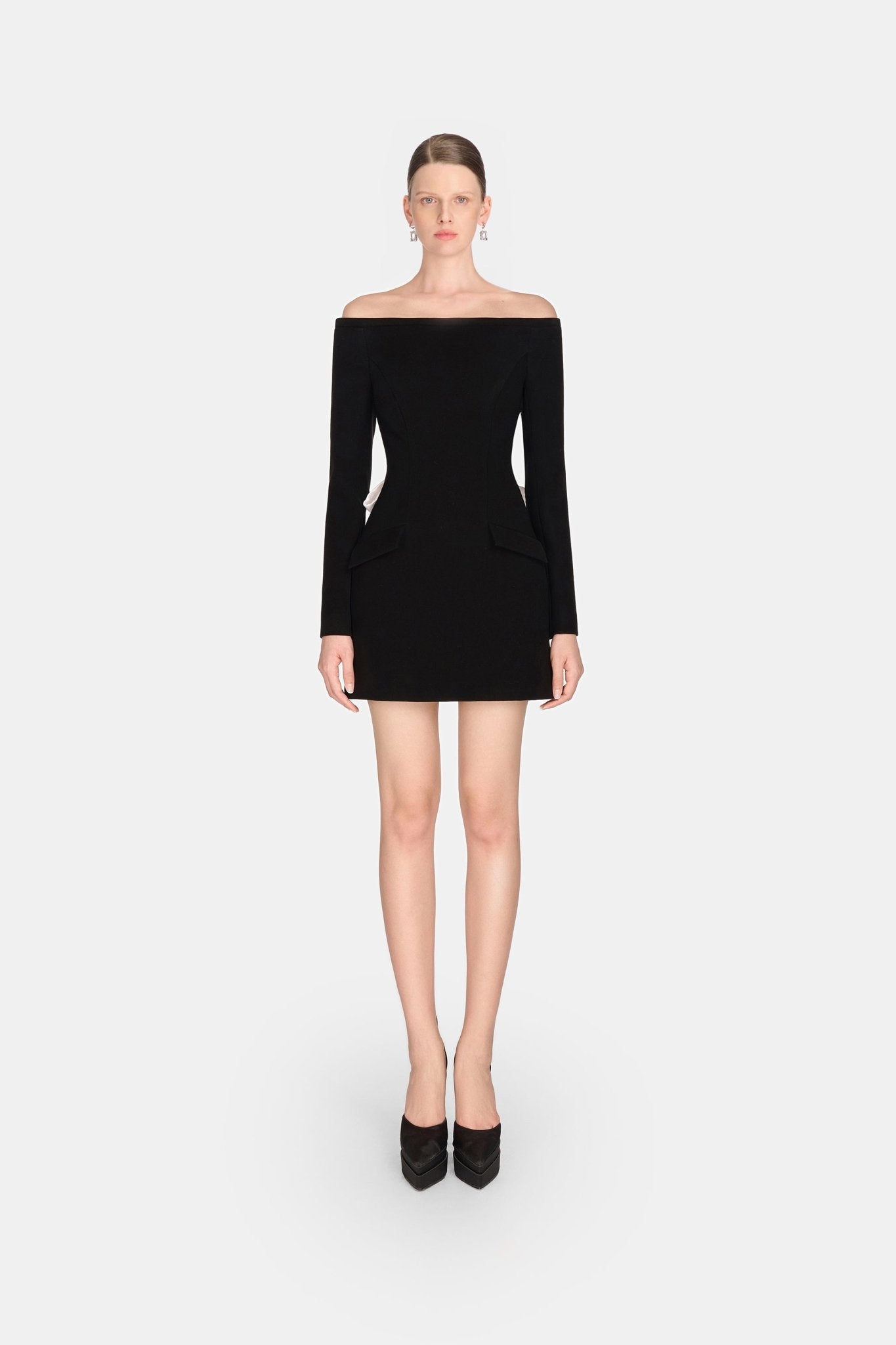 Black Bow Mini Dress - Montsand