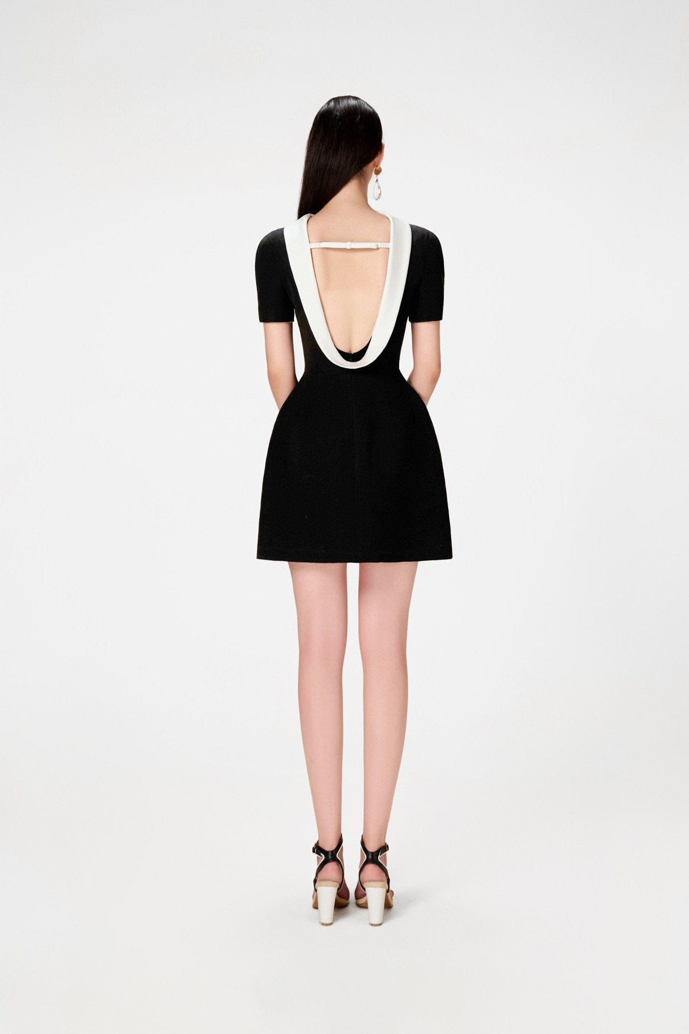 Black Cowl Neck Dress - Montsand