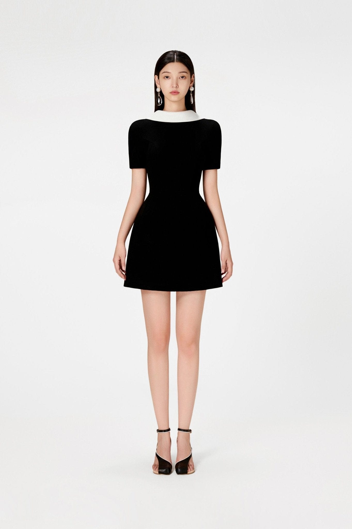 Black Cowl Neck Dress - Montsand