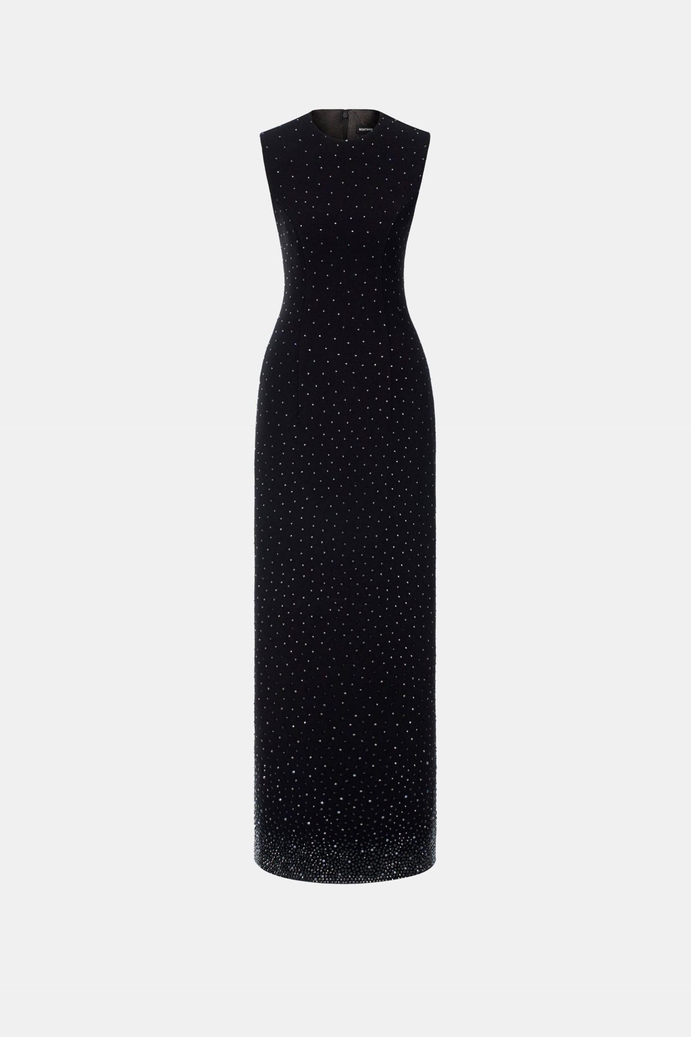 Black Crystal Beaded Maxi Dress - Montsand