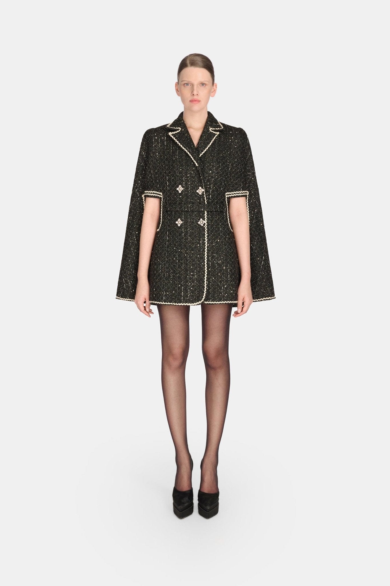 Black Double Breast Cape - Montsand