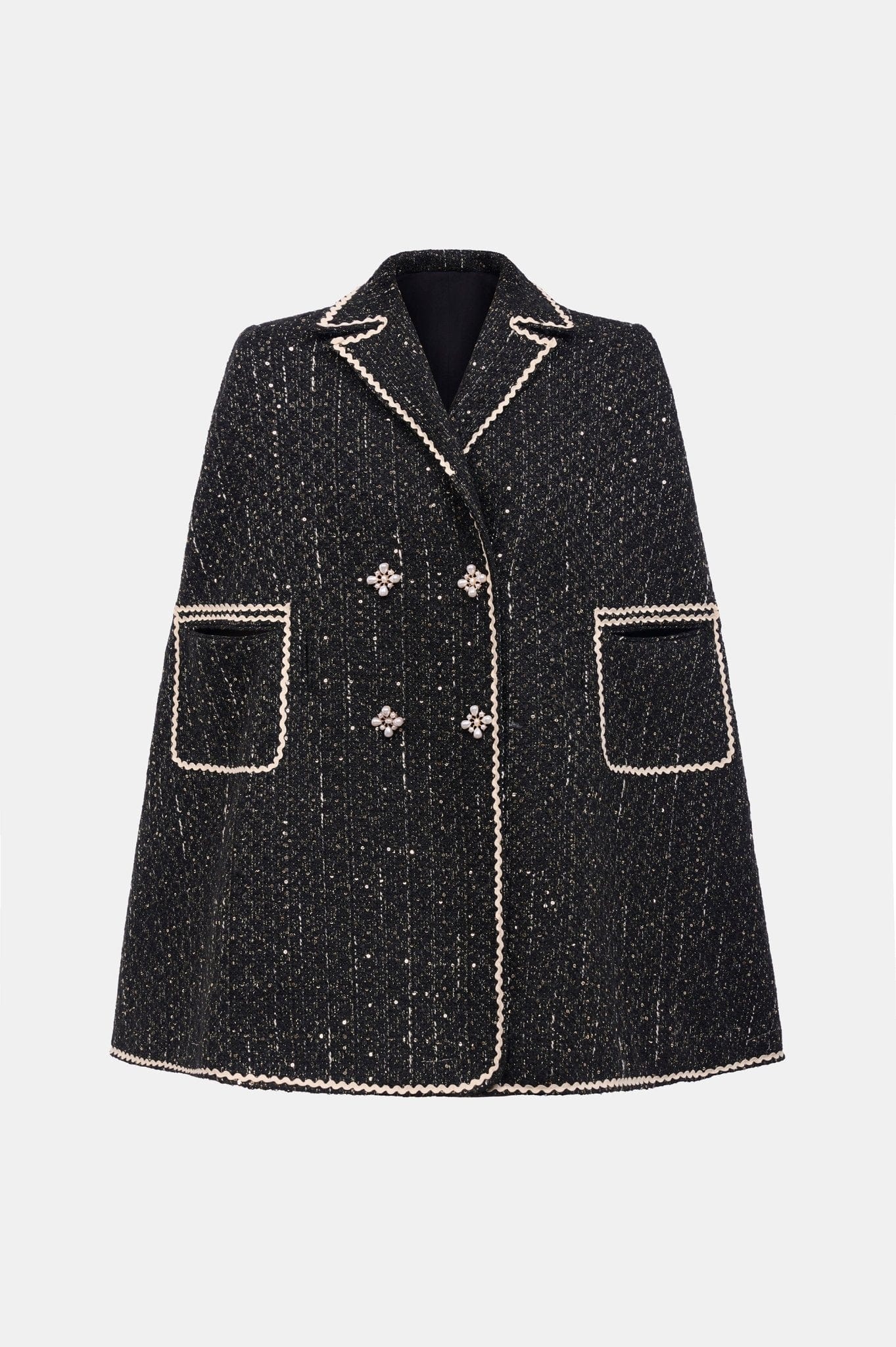 Black Double Breast Cape - Montsand
