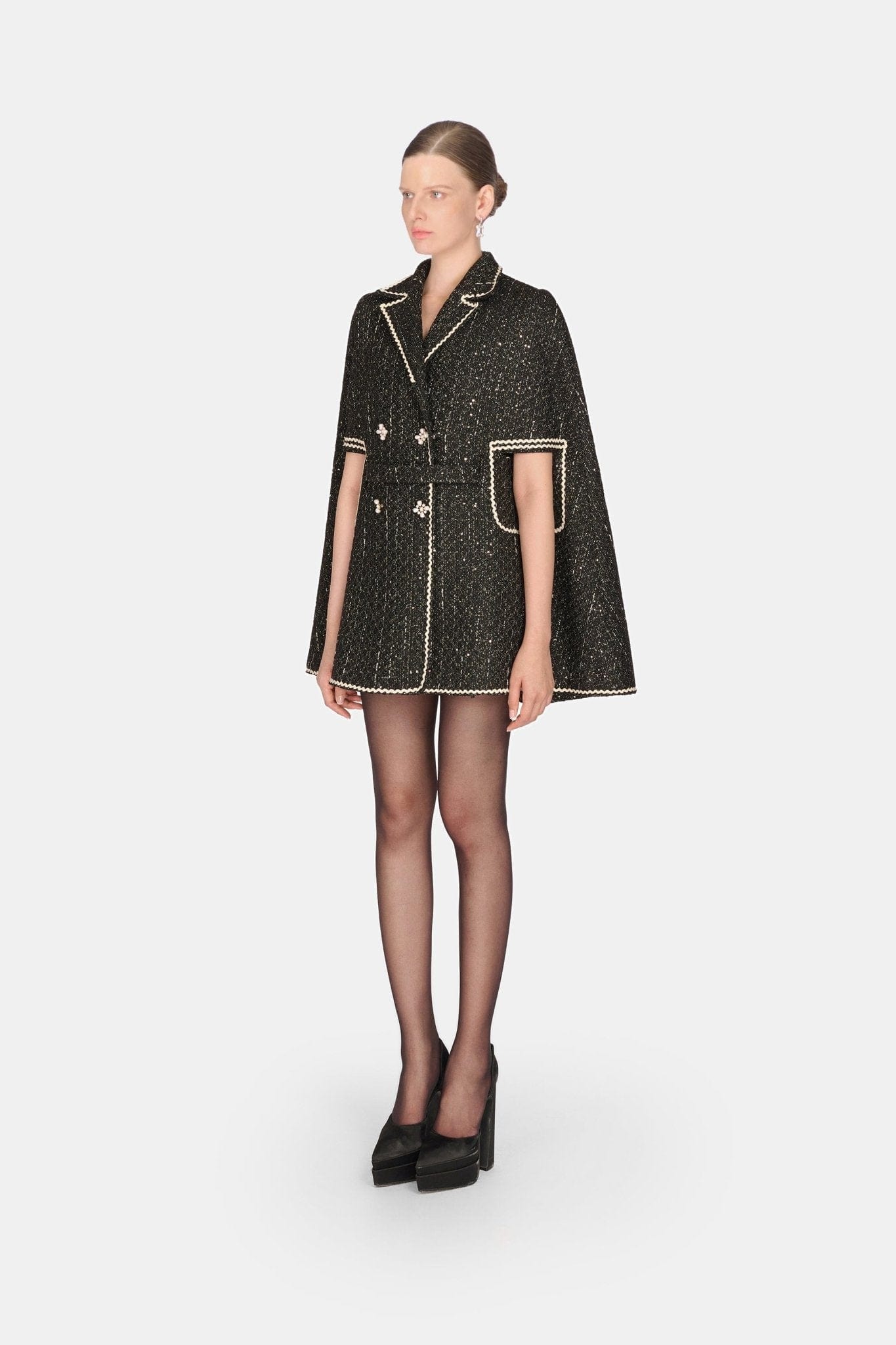 Black Double Breast Cape - Montsand