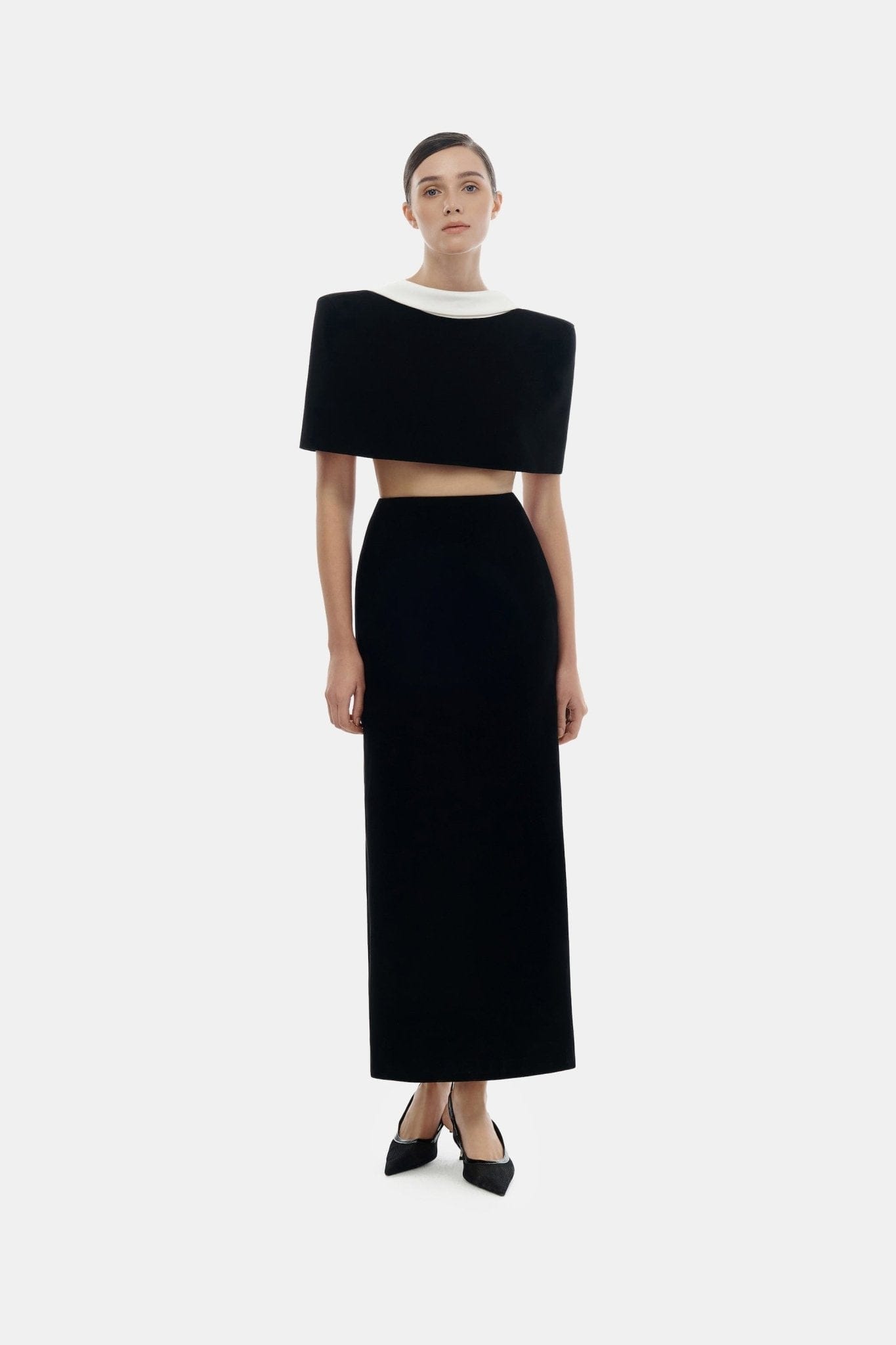 Black Open - back Cape Dress - Montsand