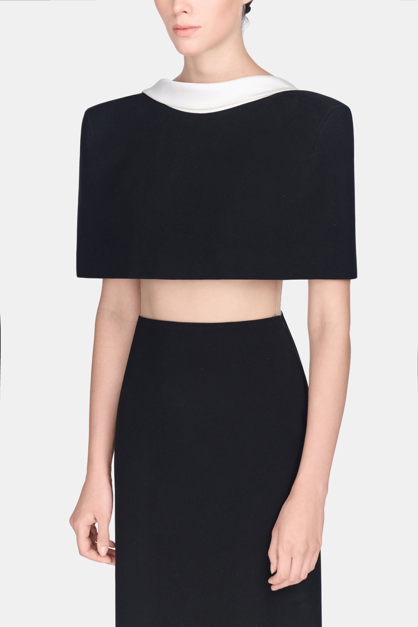 Black Open - back Cape Maxi Dress - Montsand