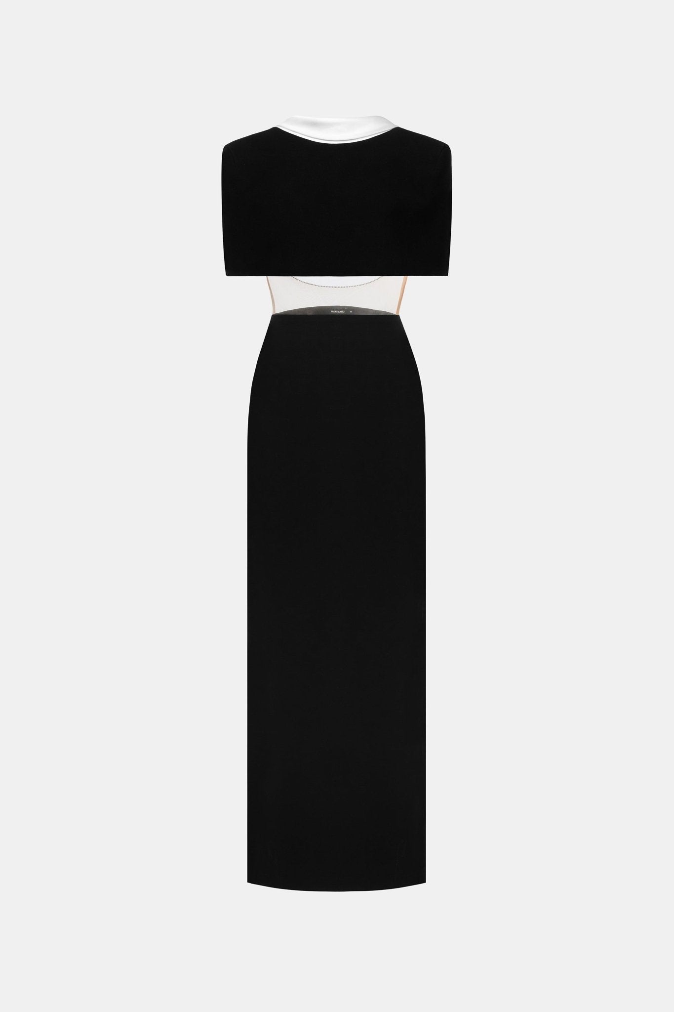 Black Open - back Cape Maxi Dress - Montsand