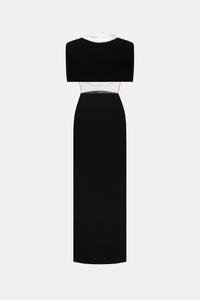 Black Open - back Cape Maxi Dress - Montsand