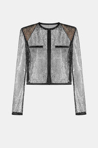 Black Rhinestone Blazer - Montsand