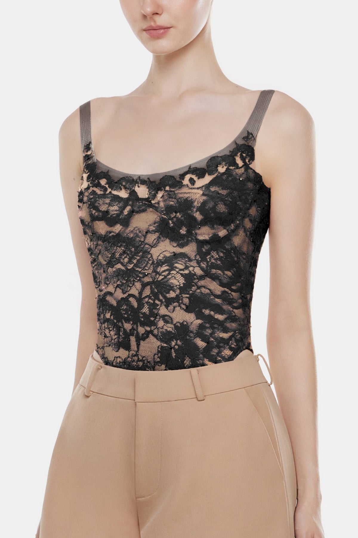Black Sheer Lace Top - Montsand
