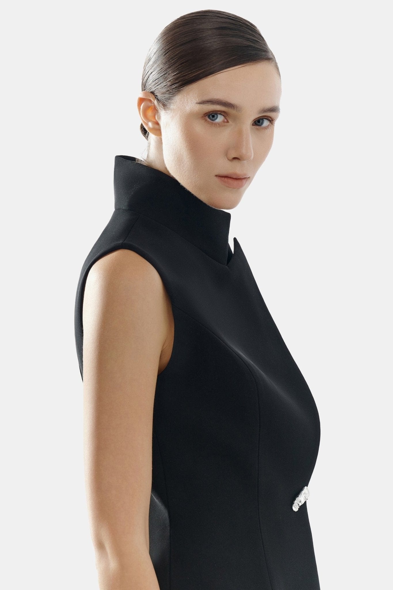 Black Sleeveless Blazer - Montsand