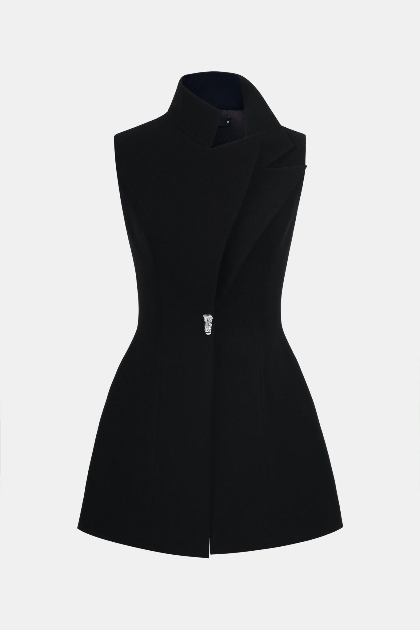 Black Sleeveless Blazer - Montsand