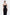 Black Straight Neckline Bodice Maxi Dress - Montsand
