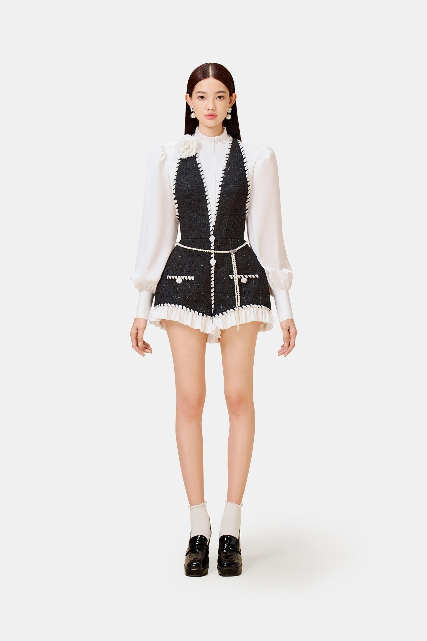 Black Tweed Romper - Montsand