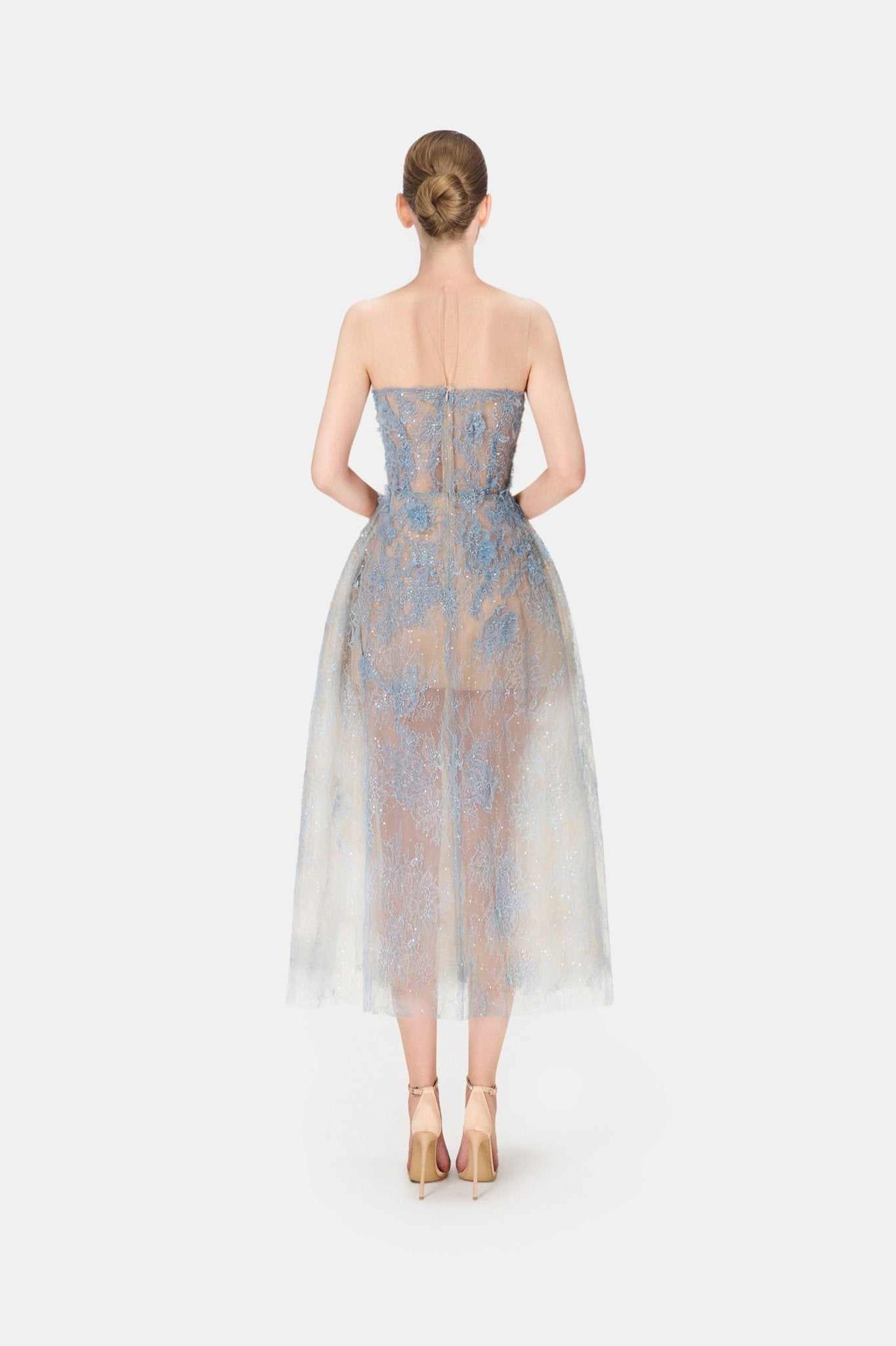 Blue Beaded Lace Dress XL Blue Beaded Lace Dress XL
