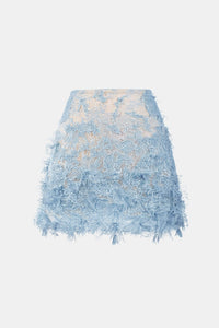 Blue Beaded Lace Skirt - Montsand