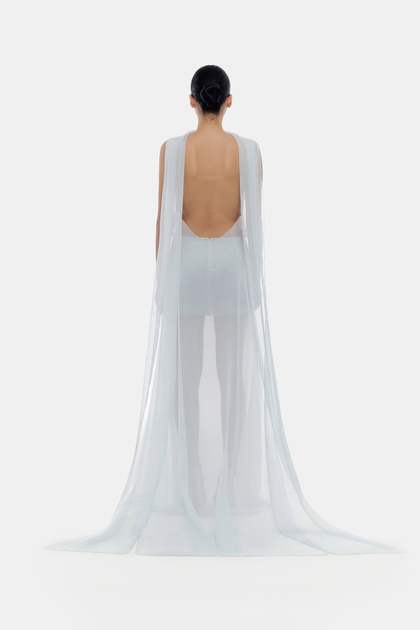 Blue Chiffon Dress - Montsand